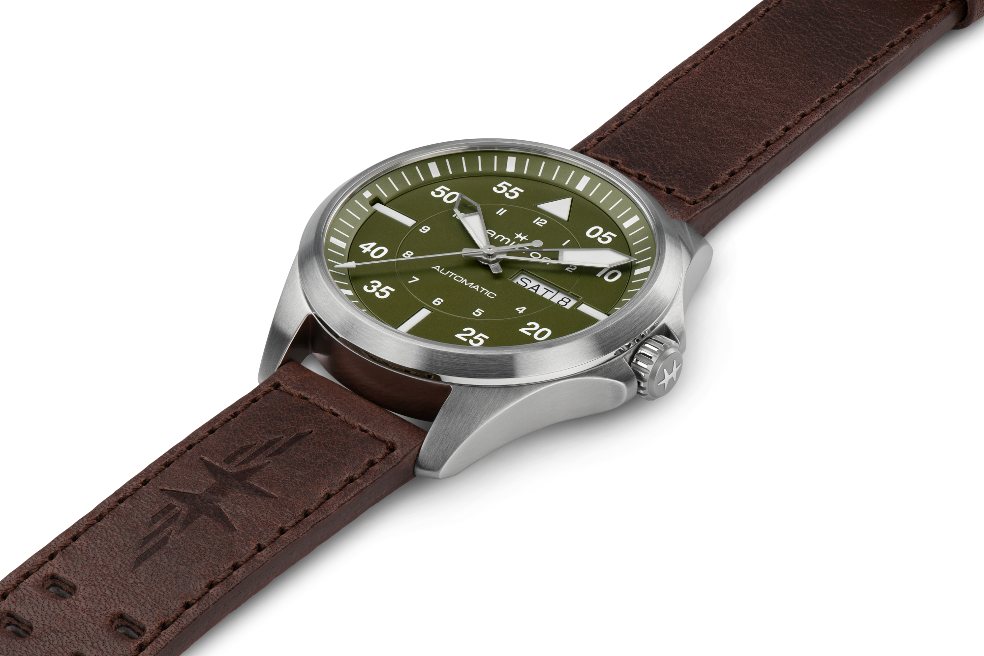 Khaki Aviation Pilot Day Date 42MM Automatic- H64635560