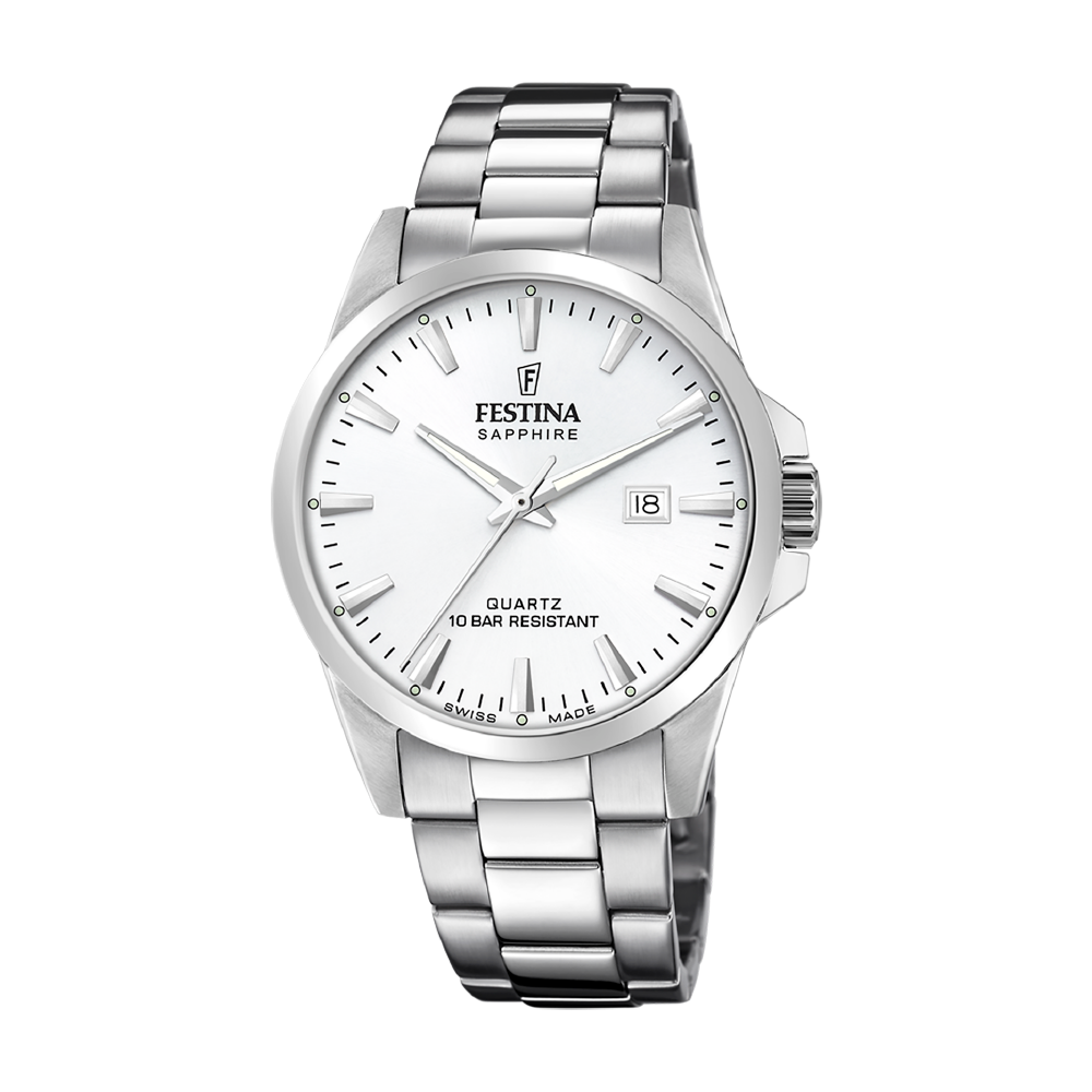 Classic with Silver Dial Stainless Steel Strap - F20024-2