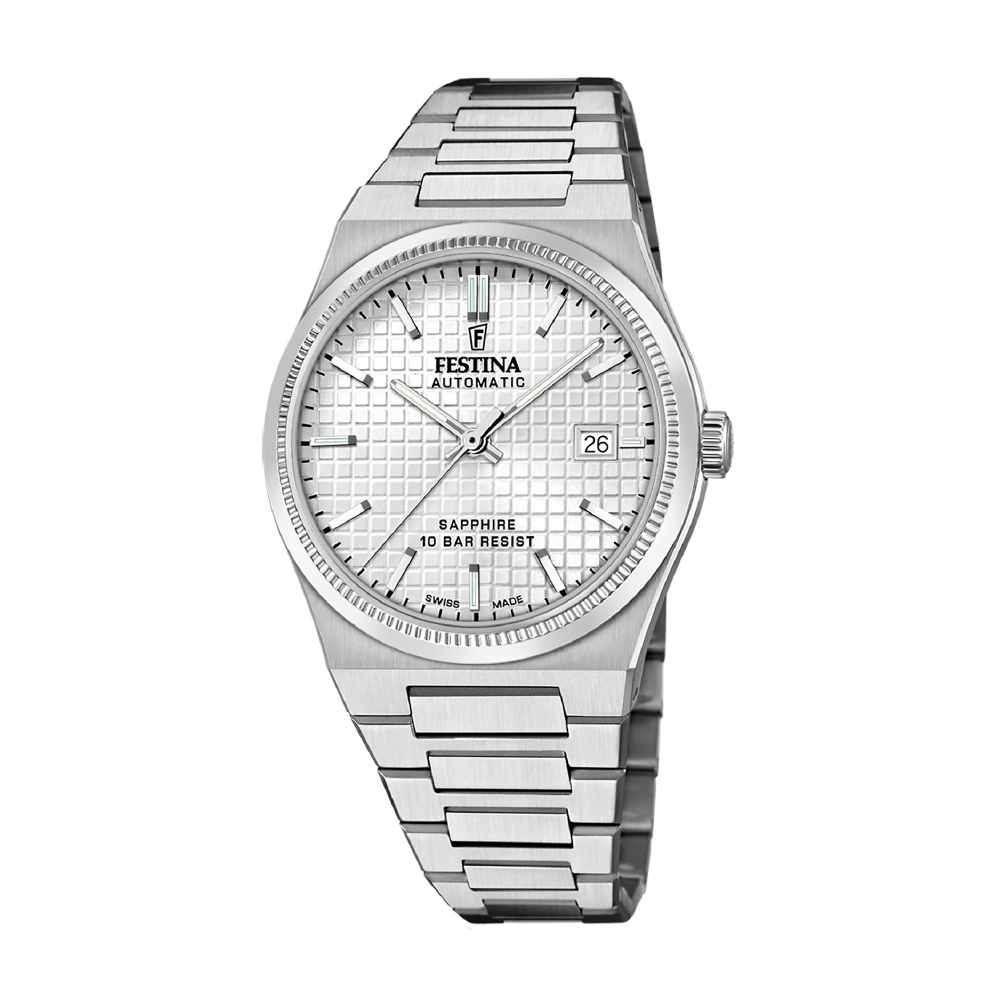 Rivé with Silver Dial Stainless Steel Strap - F20028-1