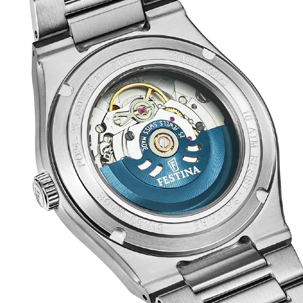 Rivé with Silver Dial Stainless Steel Strap - F20028-1