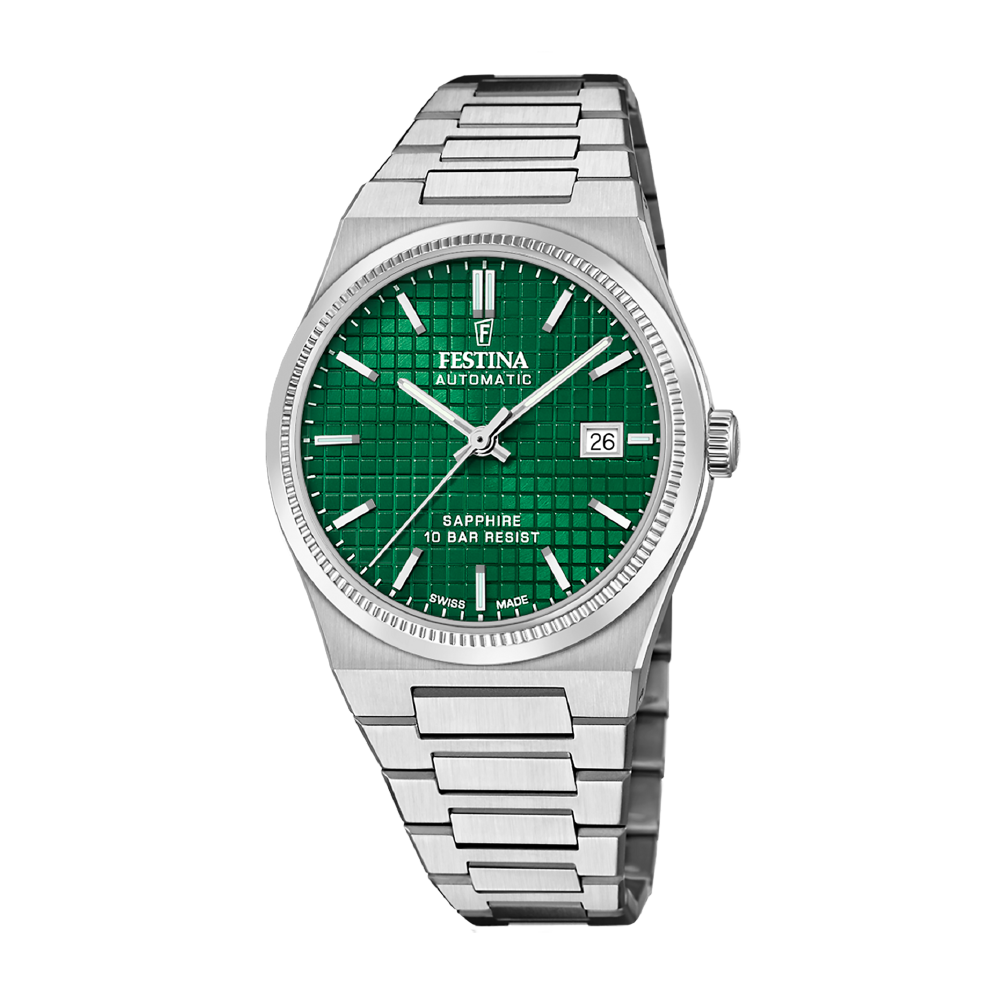 Rivé with Green Dial Stainless Steel Strap - F20028-3