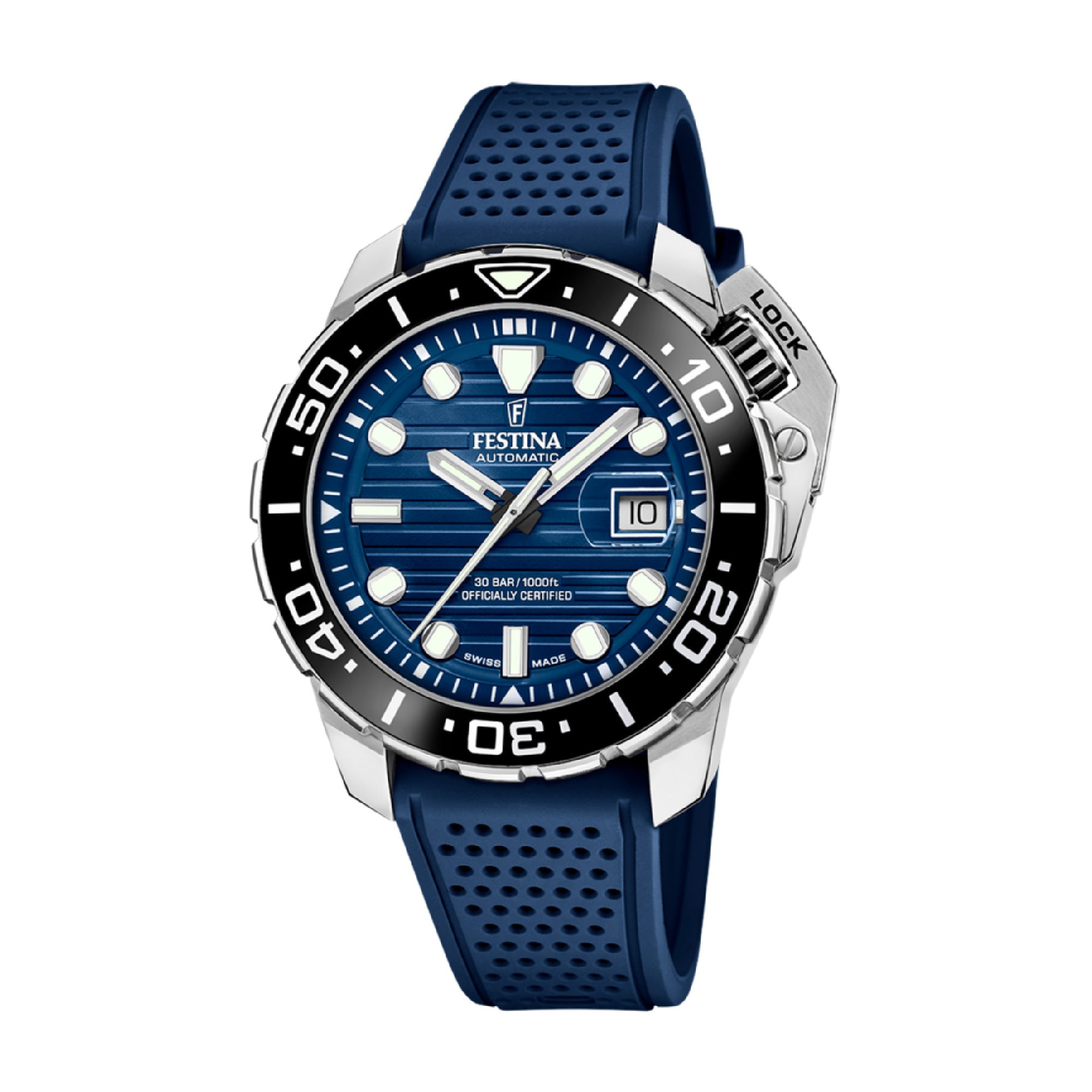 Odyssey Diver with Blue Dial Stainless Steel Strap - F20043-2