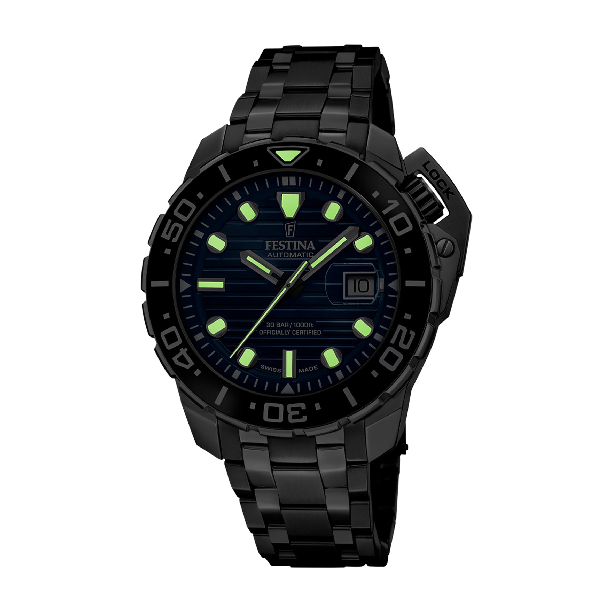 Odyssey Diver with Blue Dial Stainless Steel Strap - F20043-2