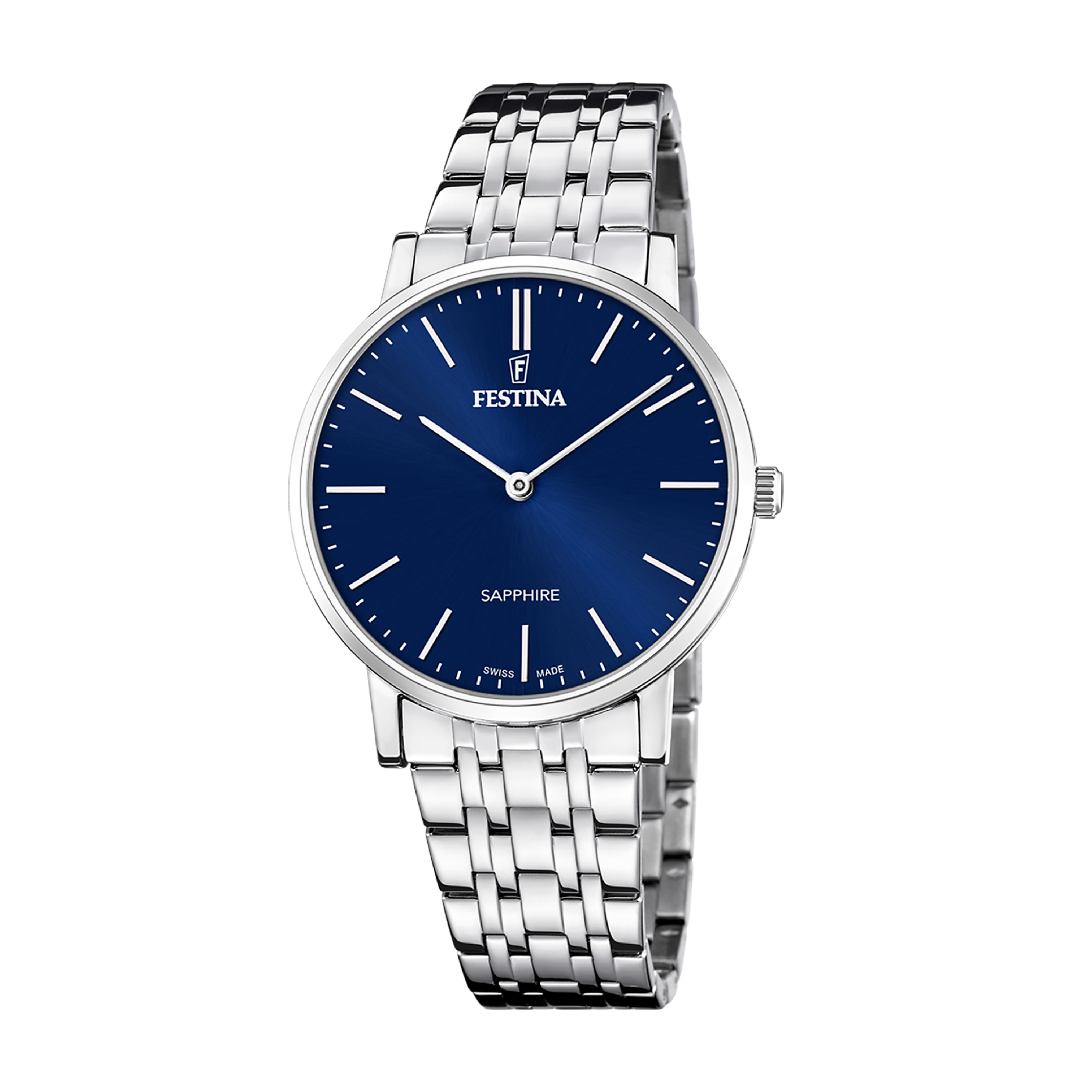 Sapphire with Blue Dial Stainless Steel Strap - F20045-3