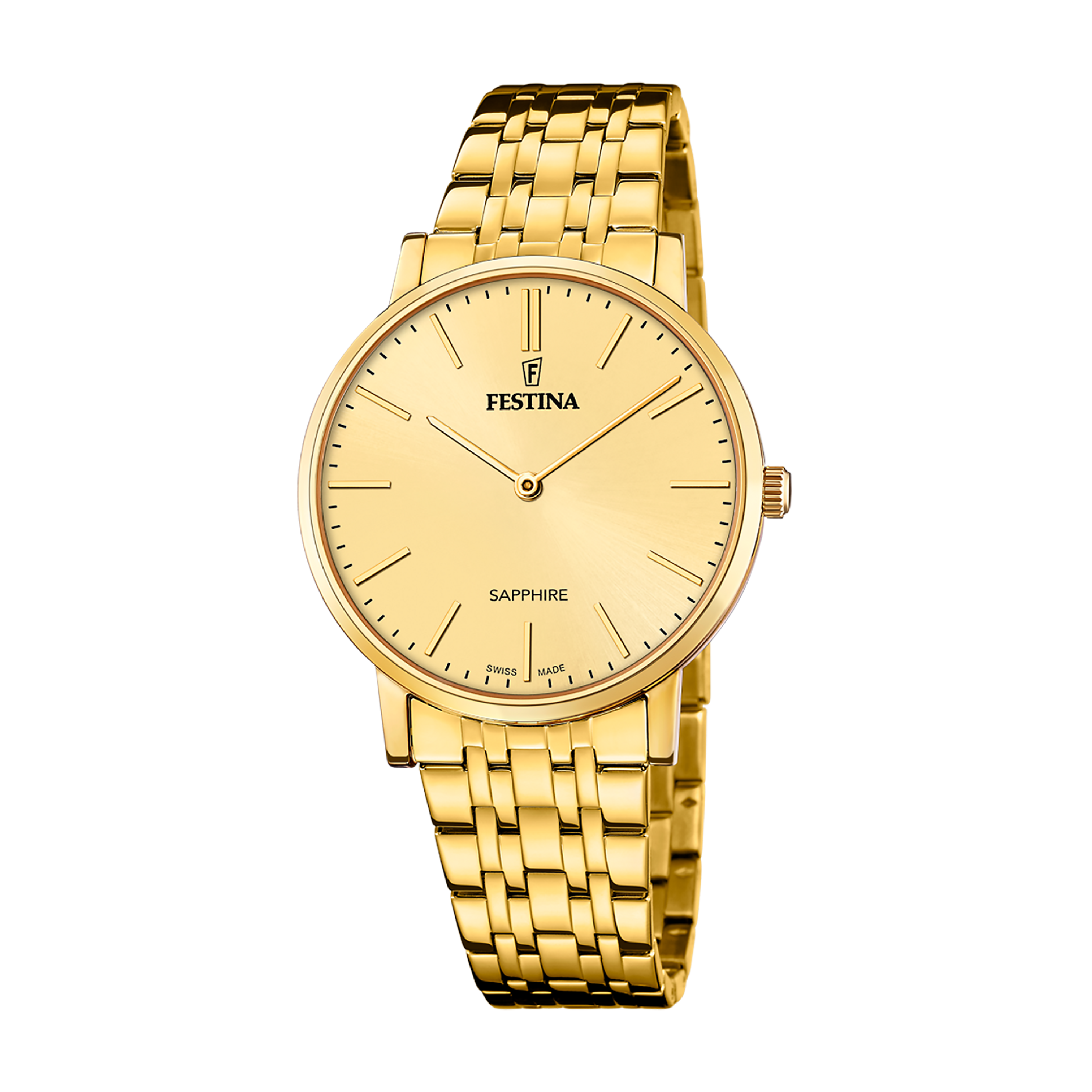 Sapphire with Beige Dial Stainless Steel Strap - F20046-3