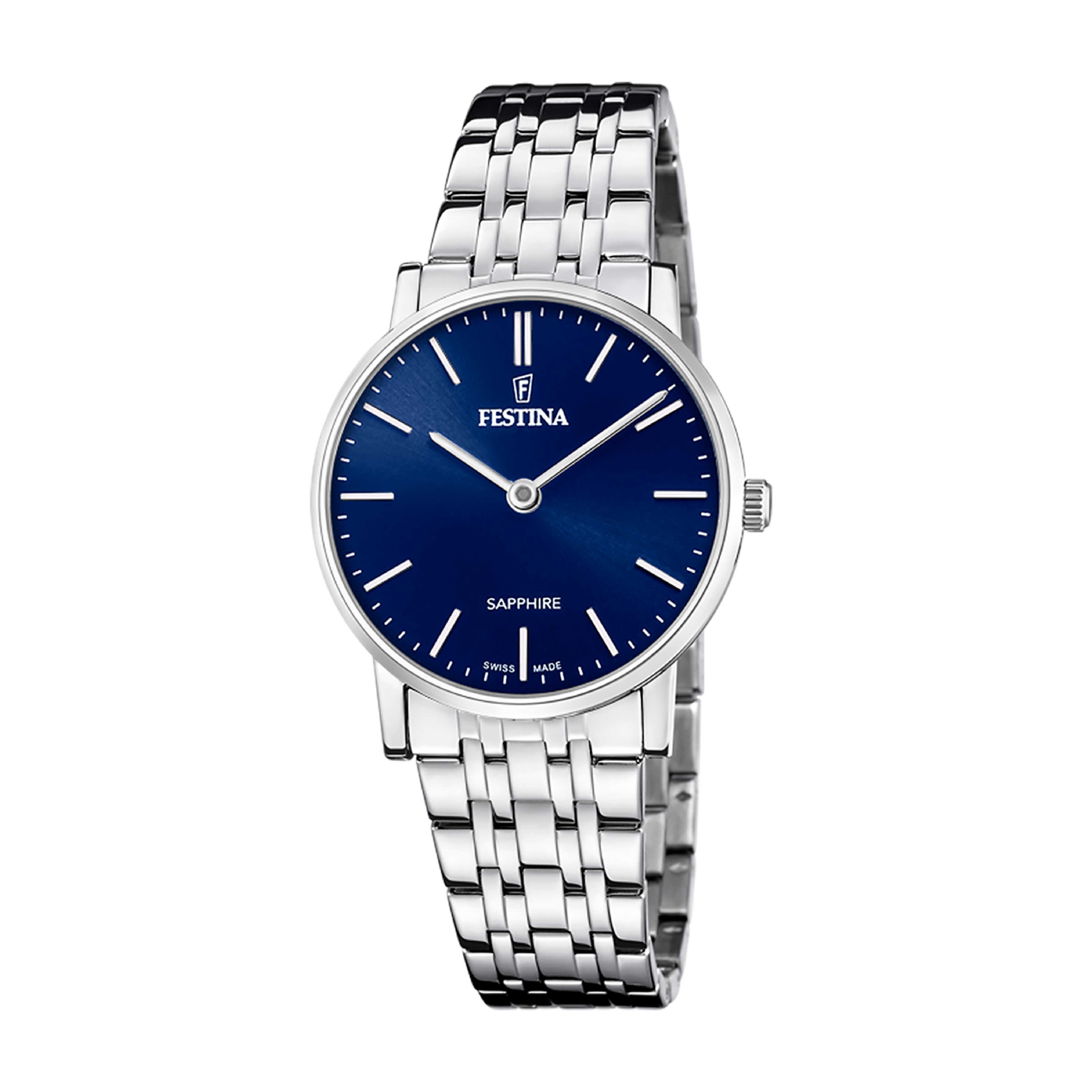 Sapphire with Blue Dial Stainless Steel Strap - F20047-3