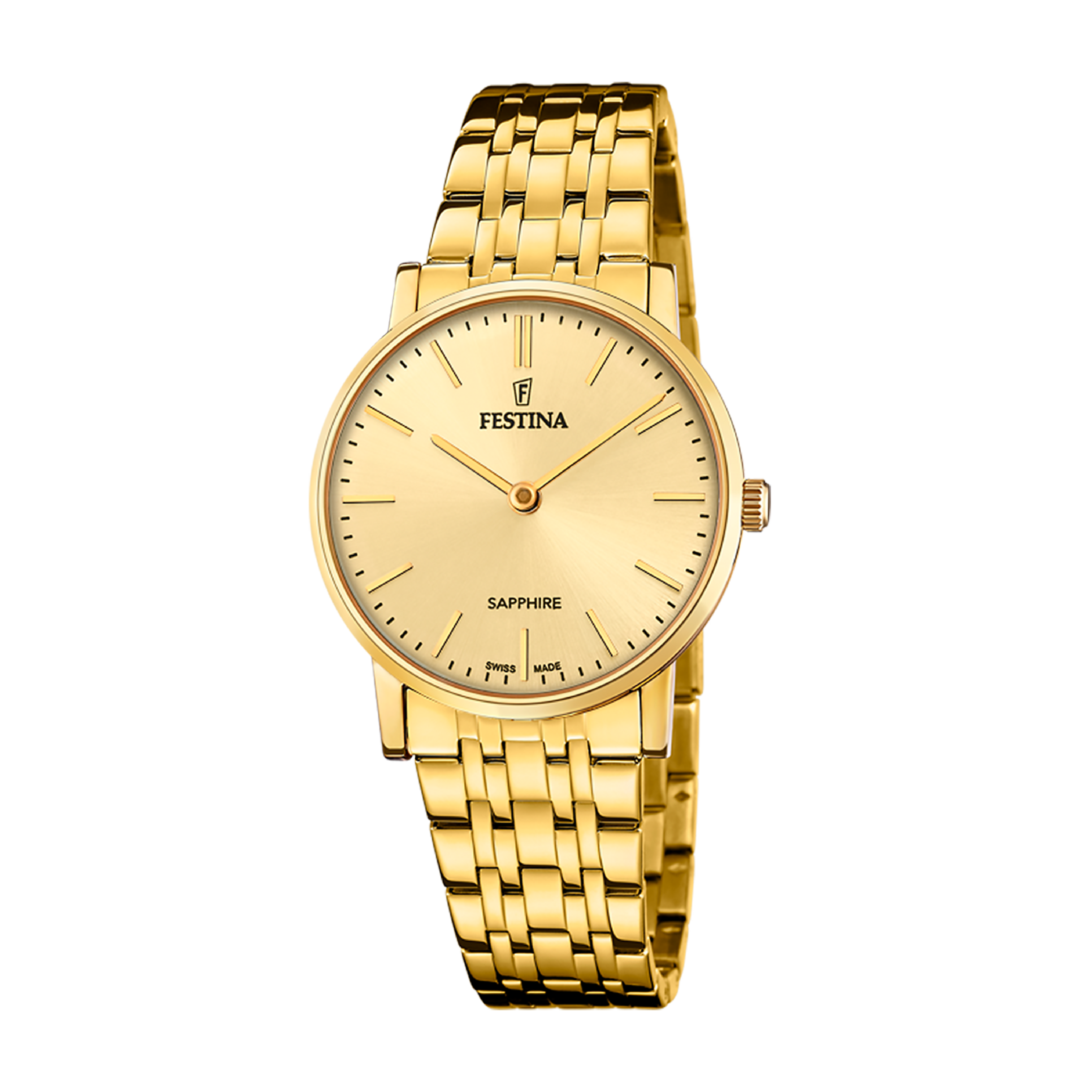 Sapphire with Beige Dial Stainless Steel Strap - F20048-3