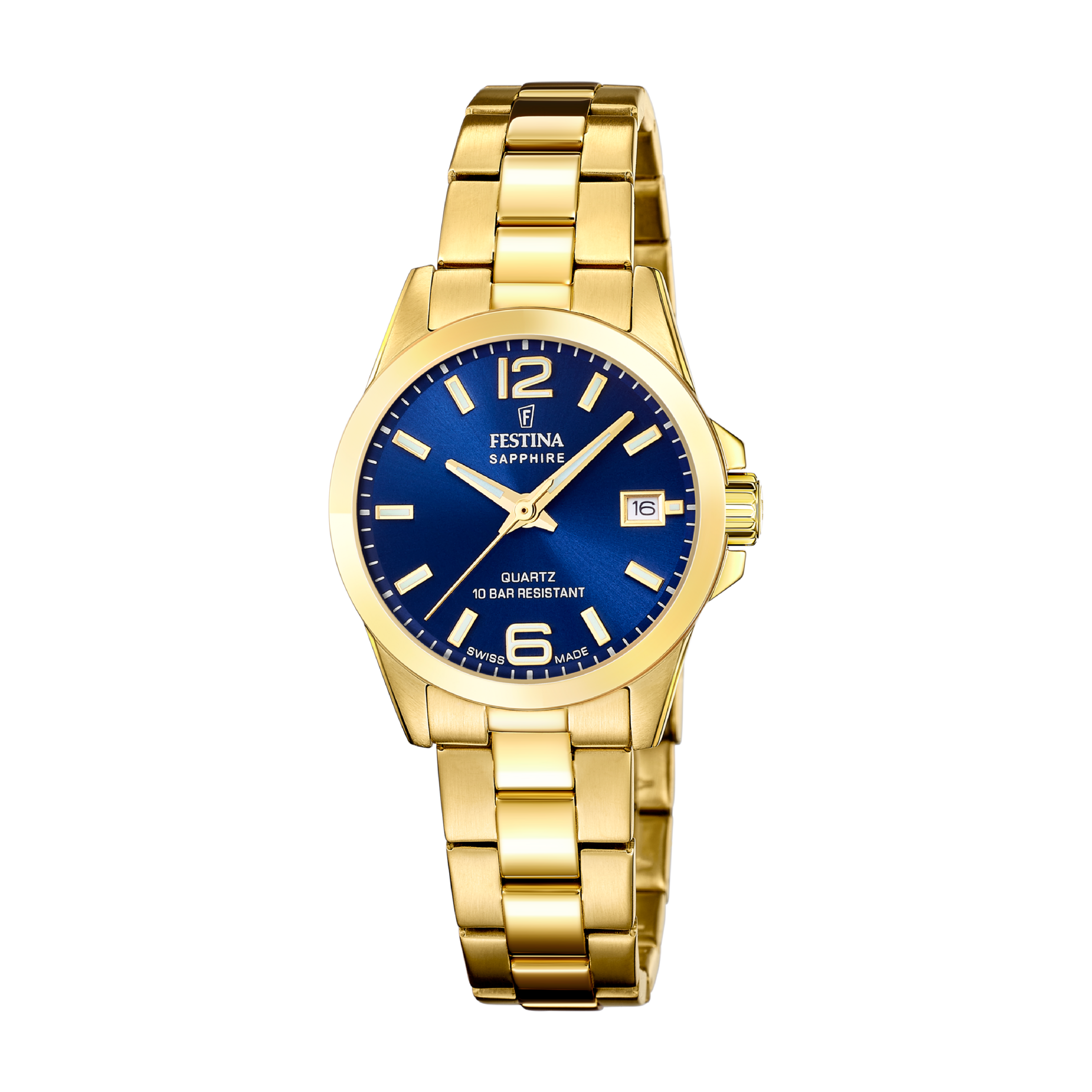 Classic Sapphire with Blue Dial Stainless Steel Strap - F20050-3