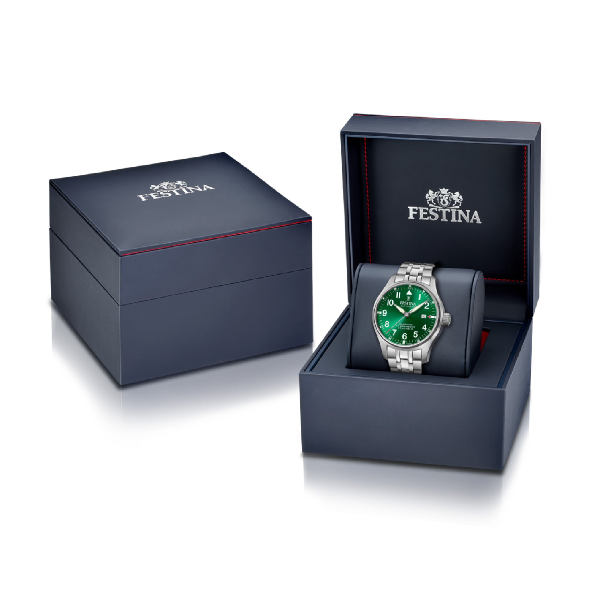 Classic Sapphire with Green Dial Stainless Steel Strap - F20151-B