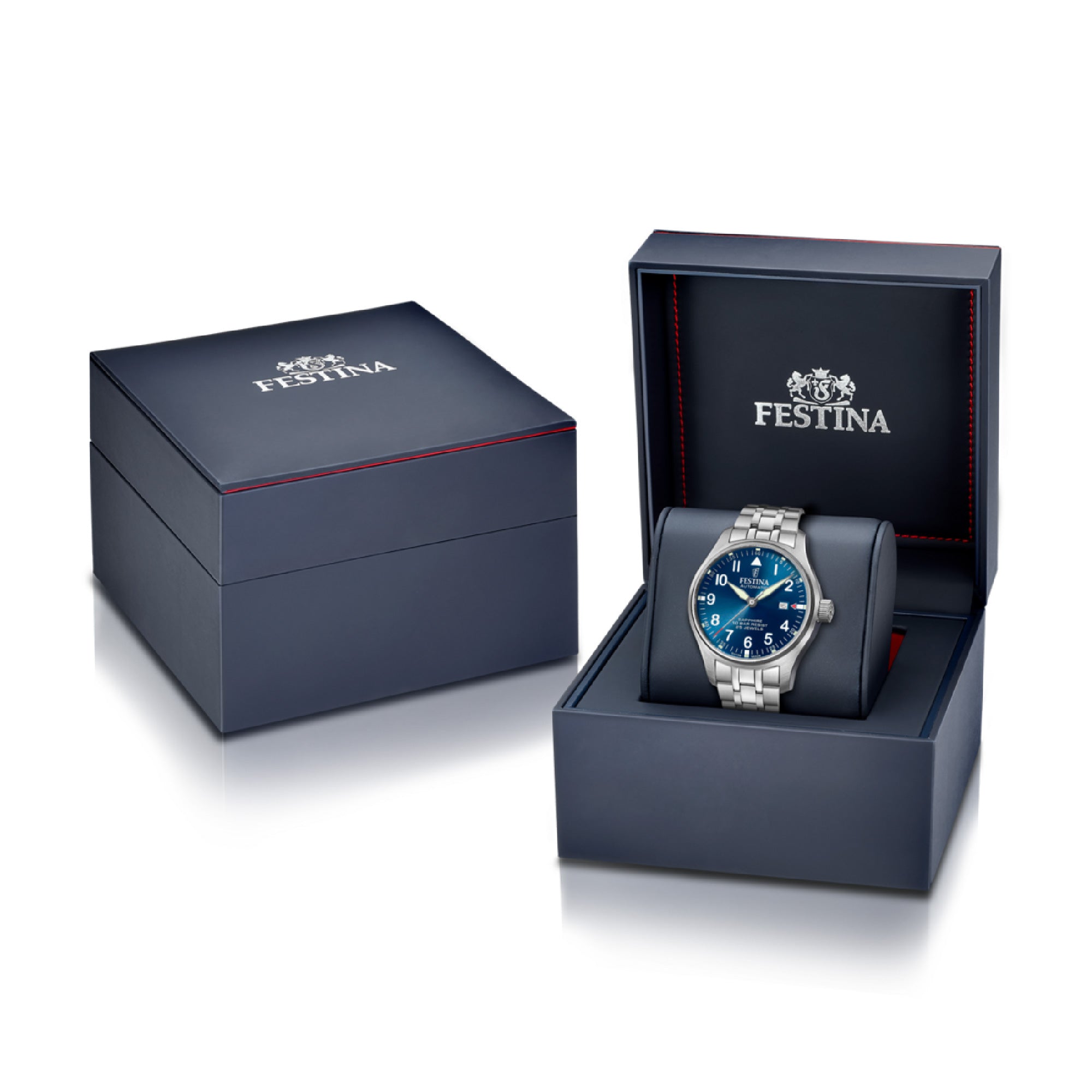 Classic Sapphire with Blue Dial Stainless Steel Strap - F20151-C