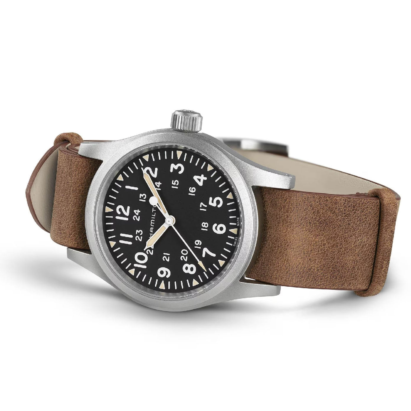 Khaki Field with Black Dial Leather Strap - H69439531