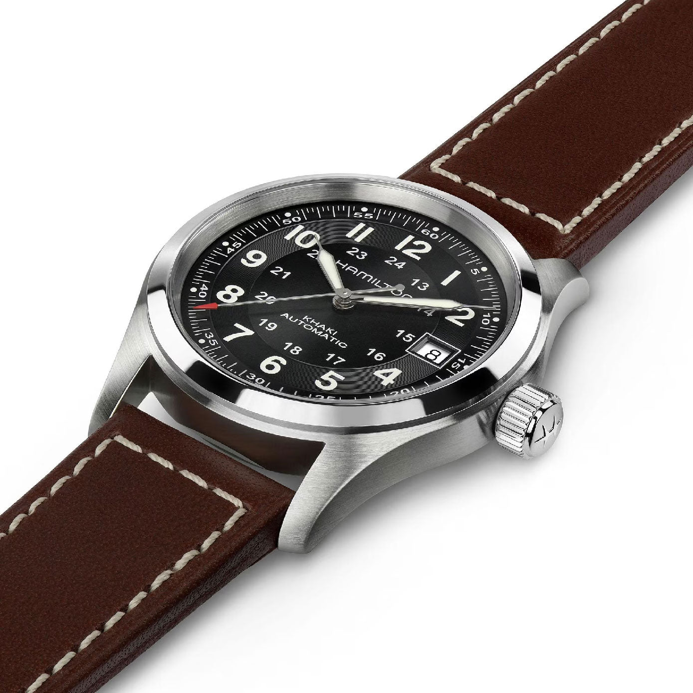 Khaki Field with Black Dial Leather Strap - H70455533