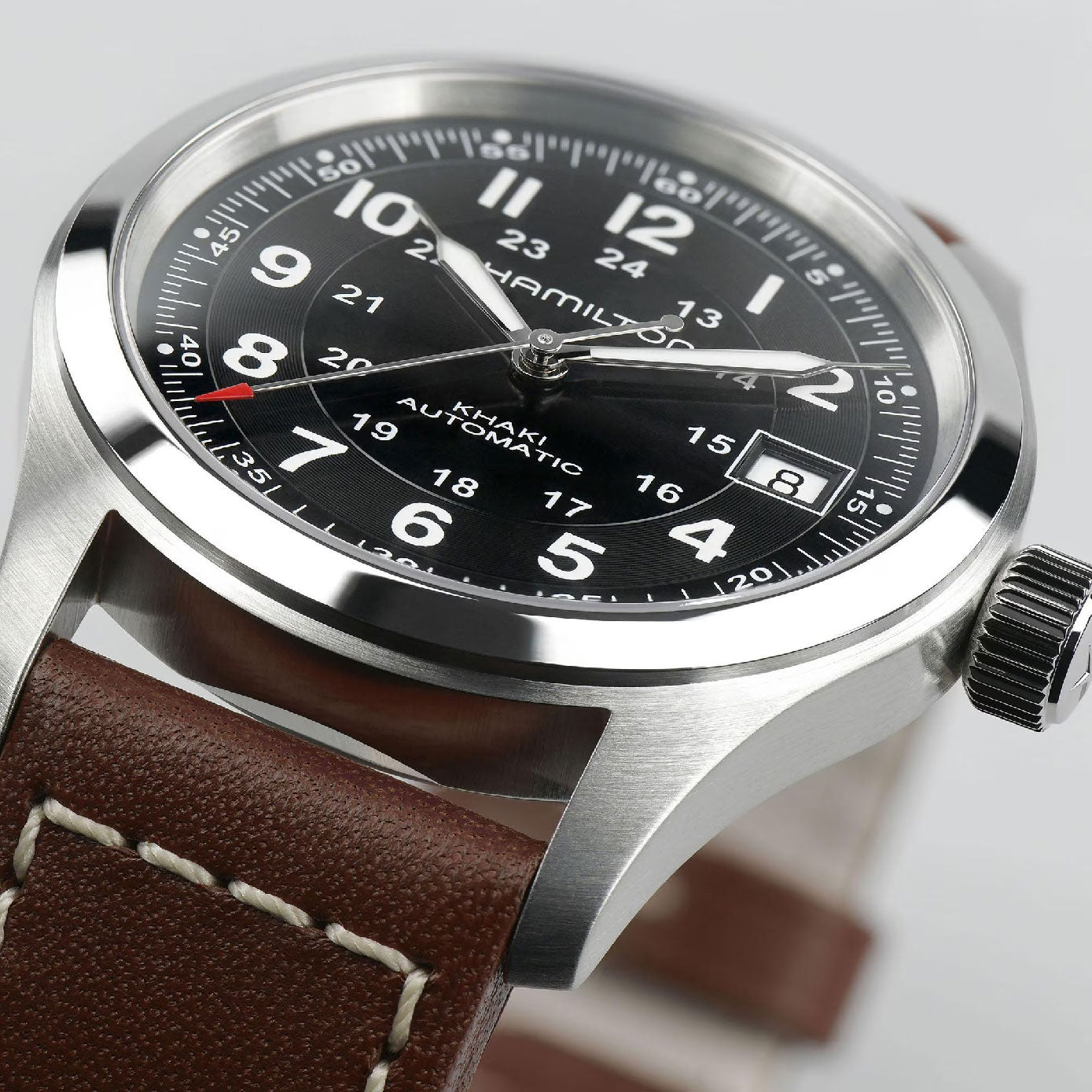 Khaki Field with Black Dial Leather Strap - H70455533