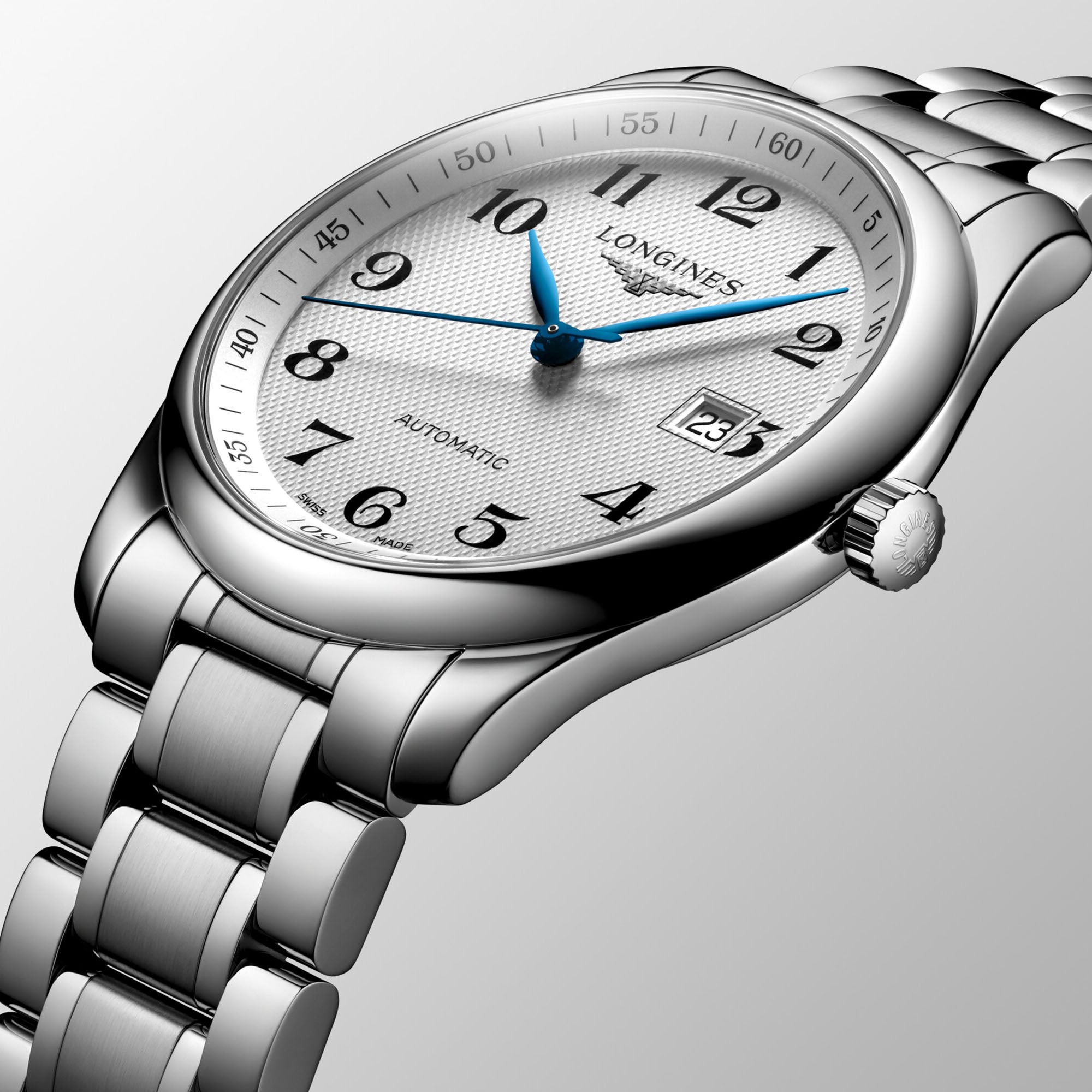 Master Collection with Silver Dial Stainless Steel Strap - L27934786