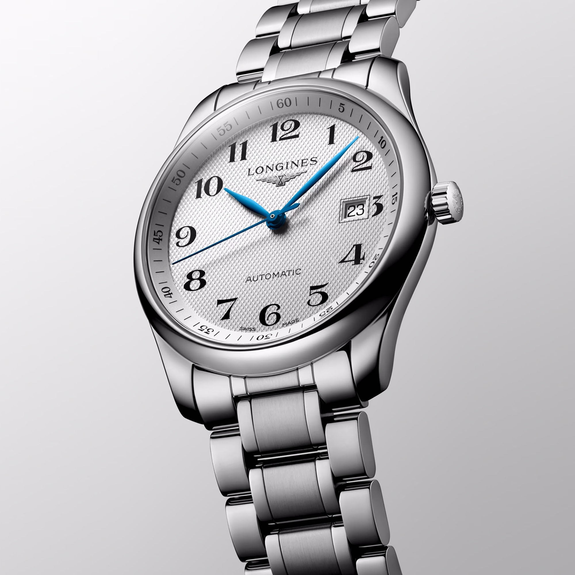 Master Collection with Silver Dial Stainless Steel Strap - L27934786