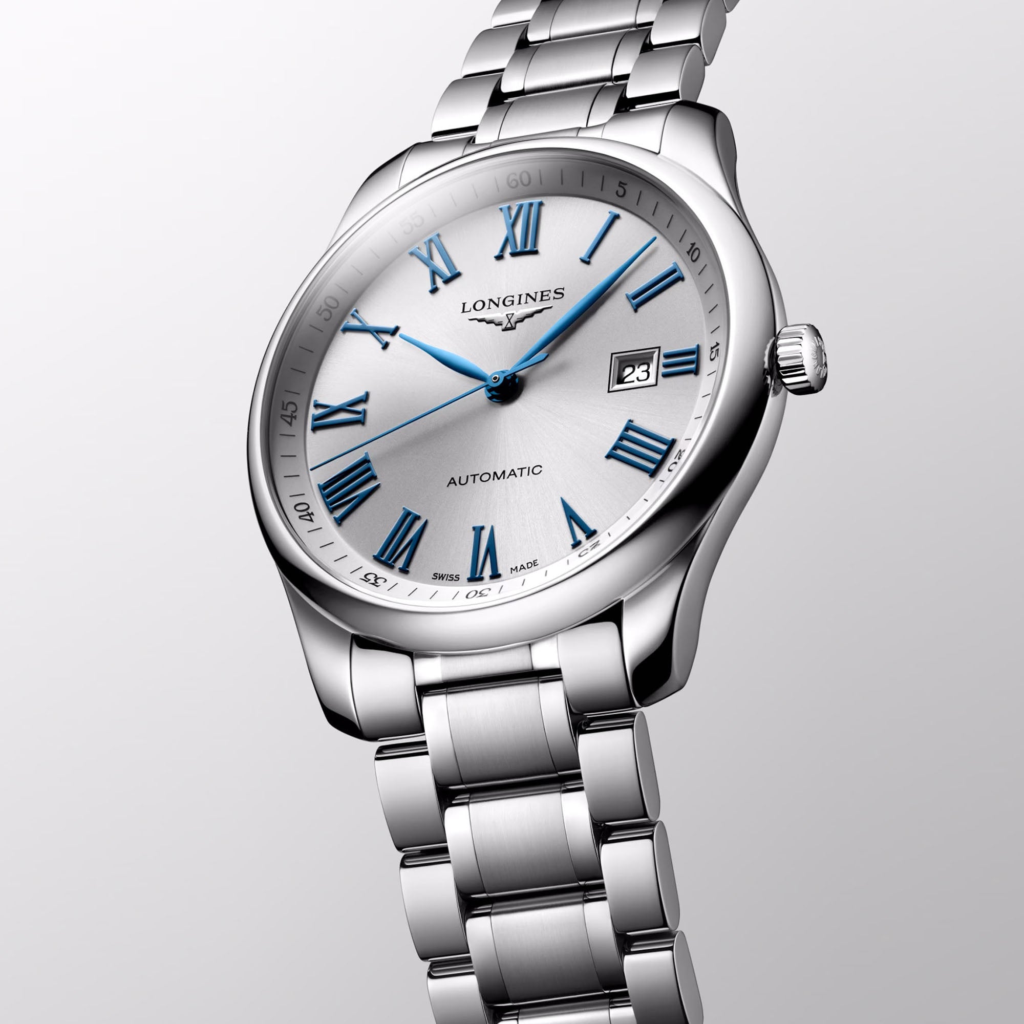 Master Collection with Silver Dial Stainless Steel Strap - L28934796