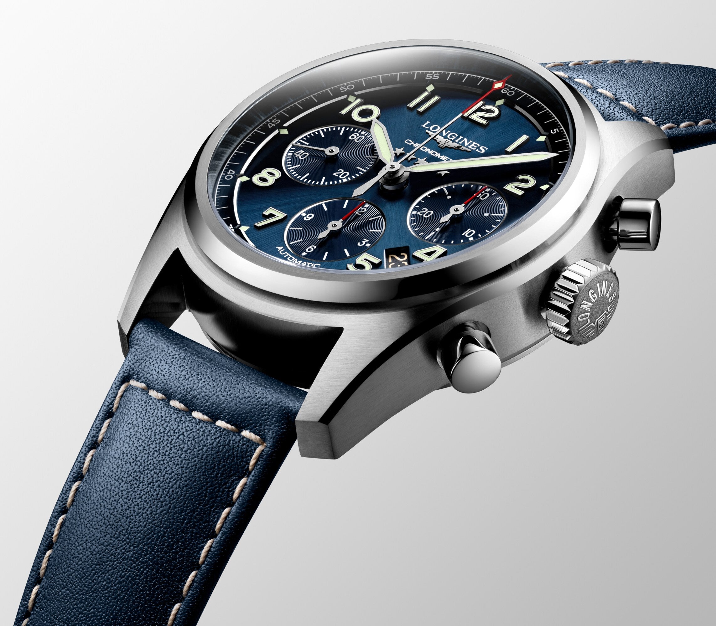 Spirit with Blue Dial Leather Strap - L38204930