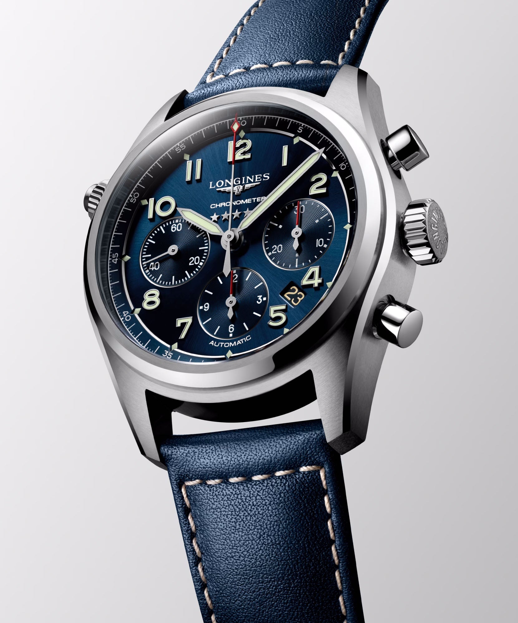 Spirit with Blue Dial Leather Strap - L38204930