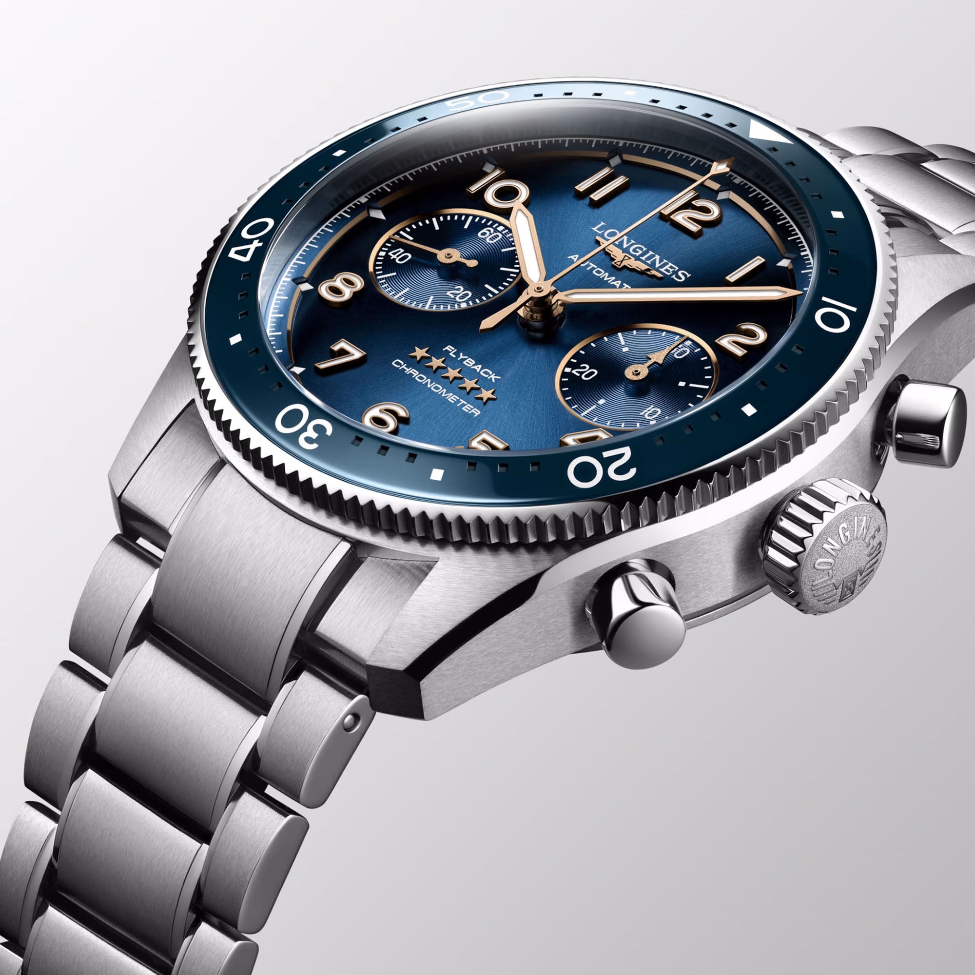 Spirit Flyback with Blue Dial Stainless Steel Strap - L38214936