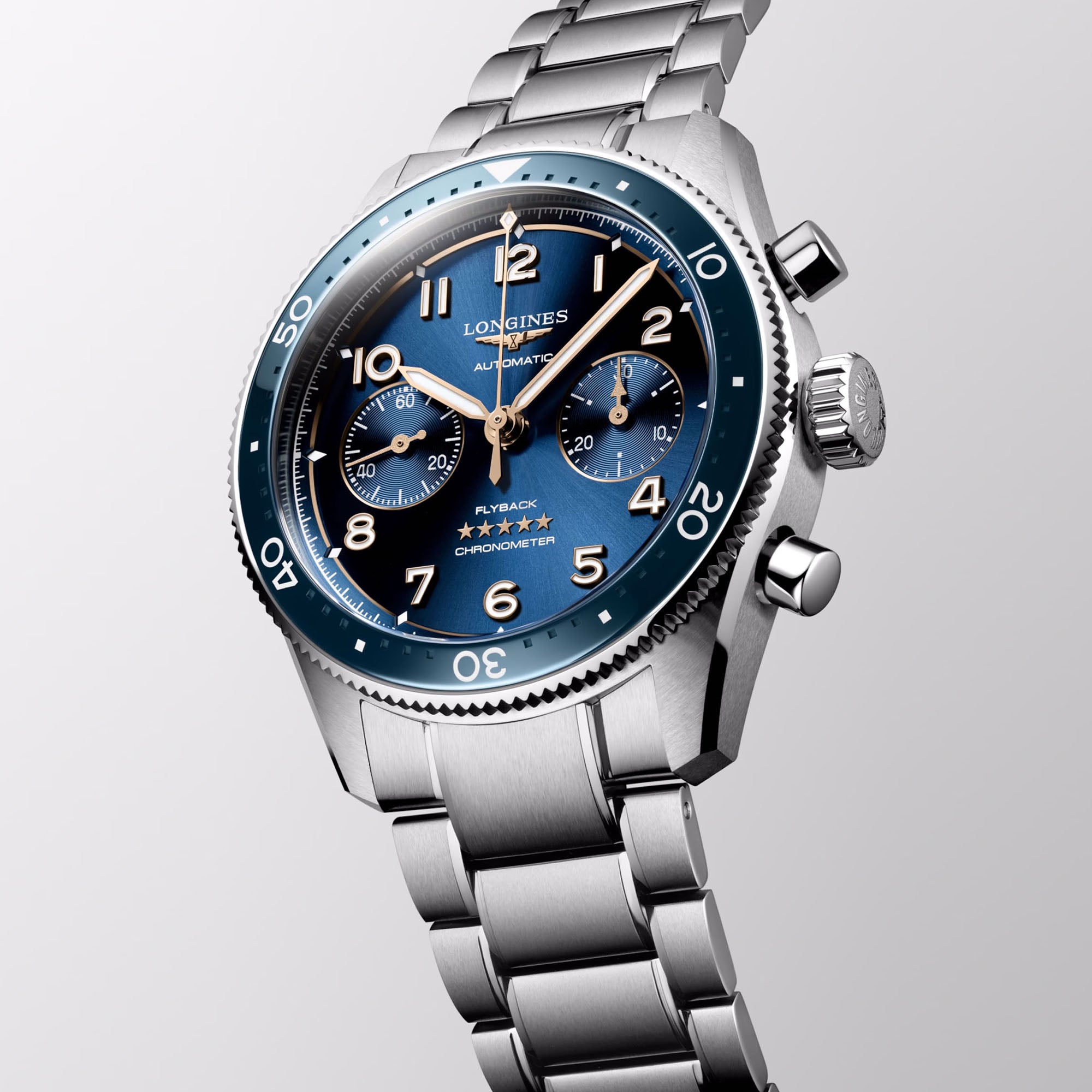 Spirit Flyback with Blue Dial Stainless Steel Strap - L38214936