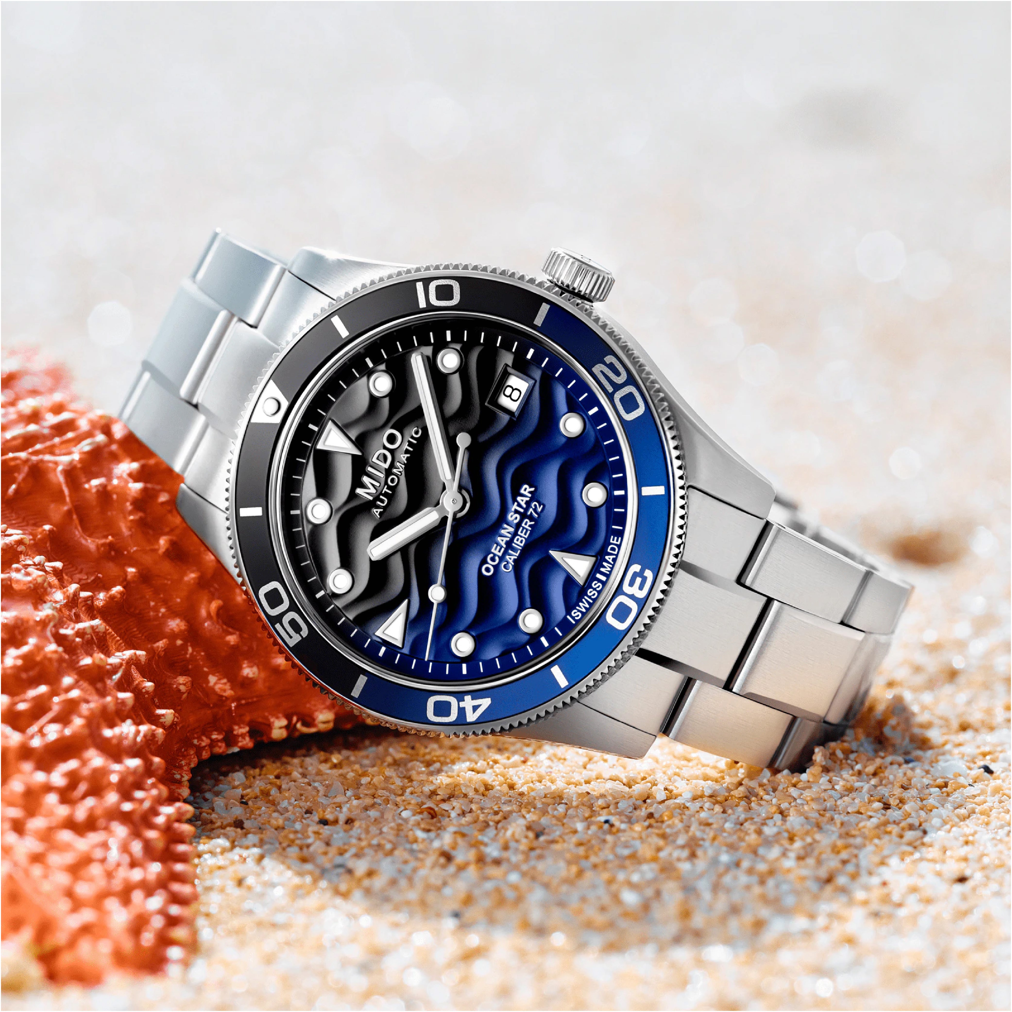 Ocean Star 39 with Blue Dial Stainless Steel Strap - M0269071104100