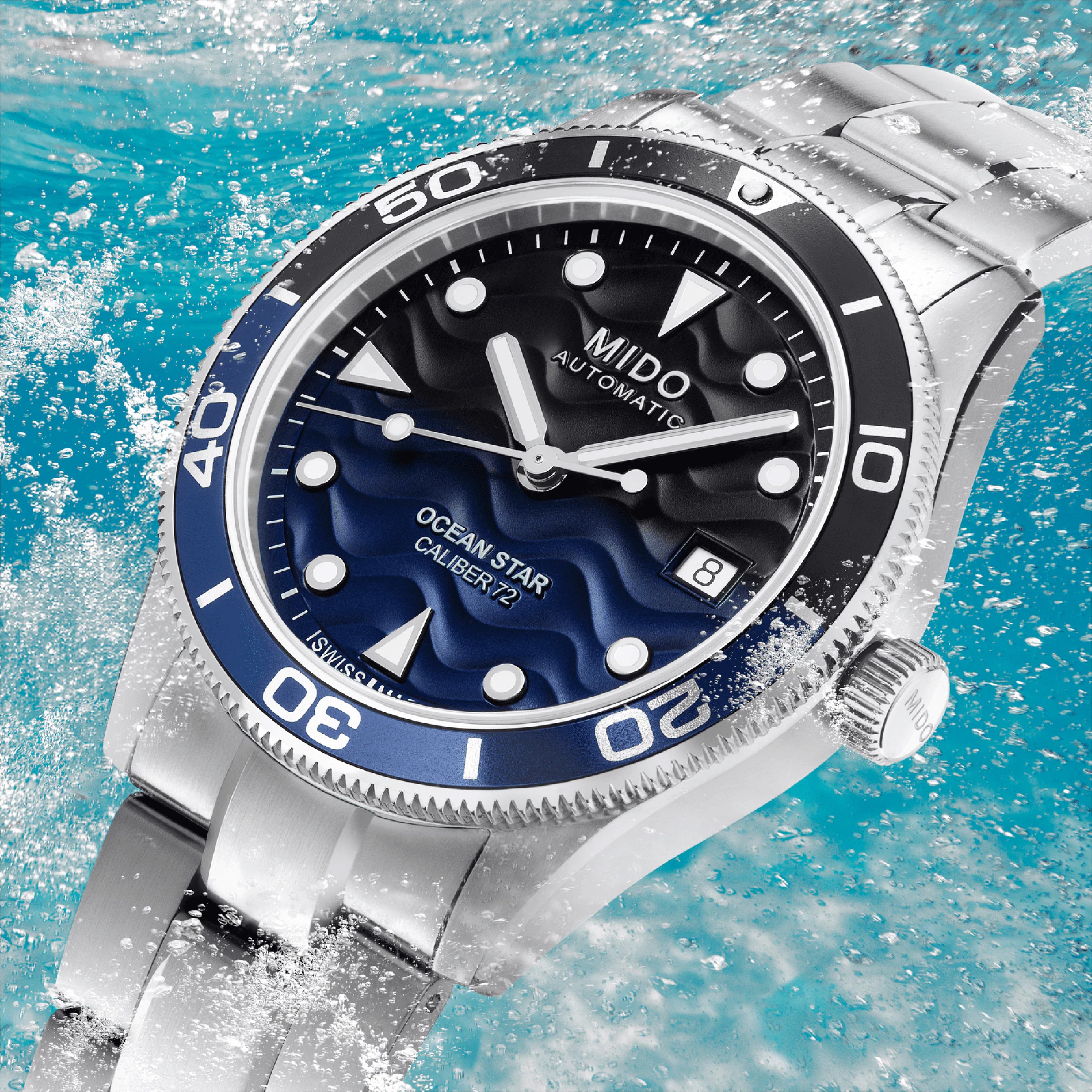 Ocean Star 39 with Blue Dial Stainless Steel Strap - M0269071104100