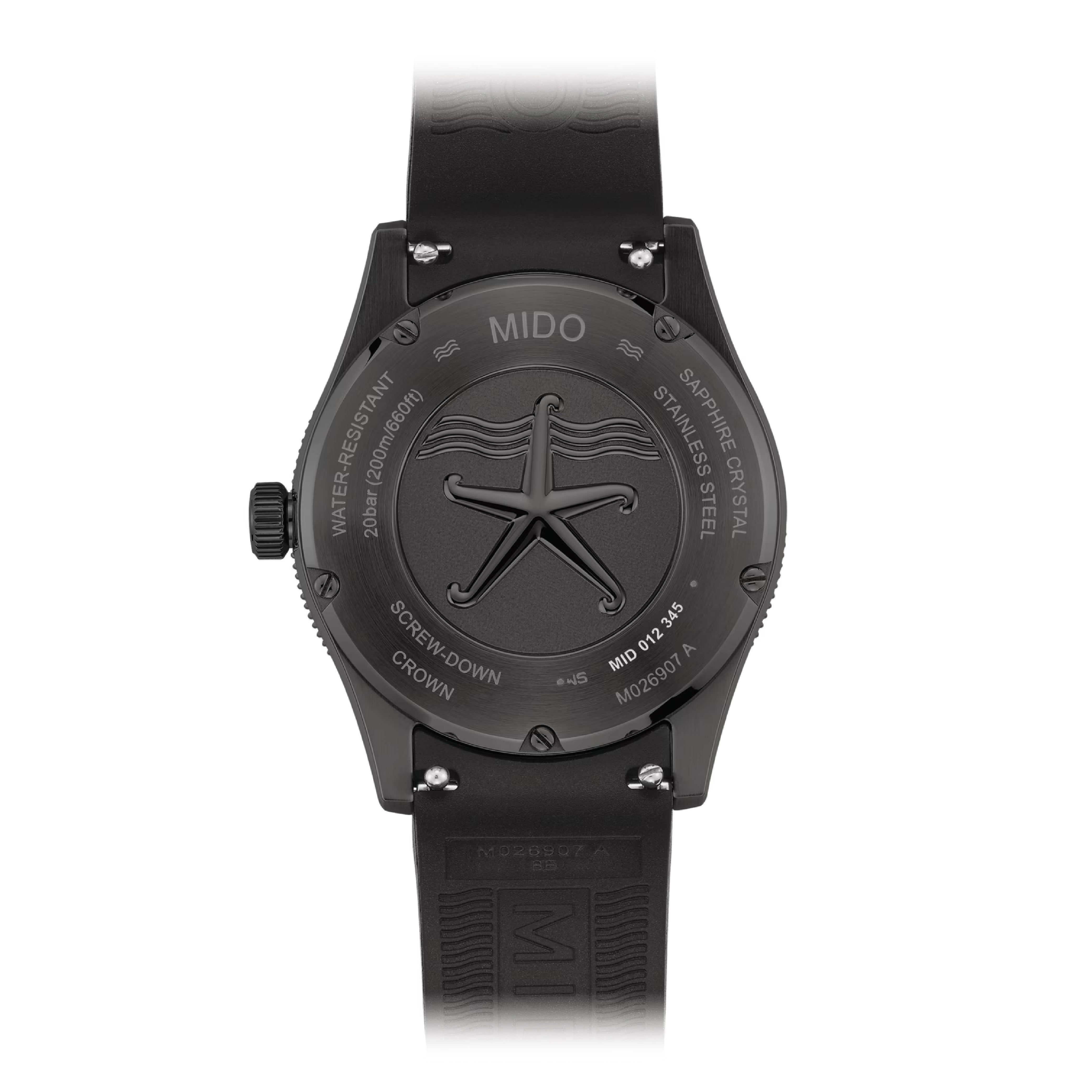 Ocean Star 39 with Black Dial Rubber Strap - M0269073705100