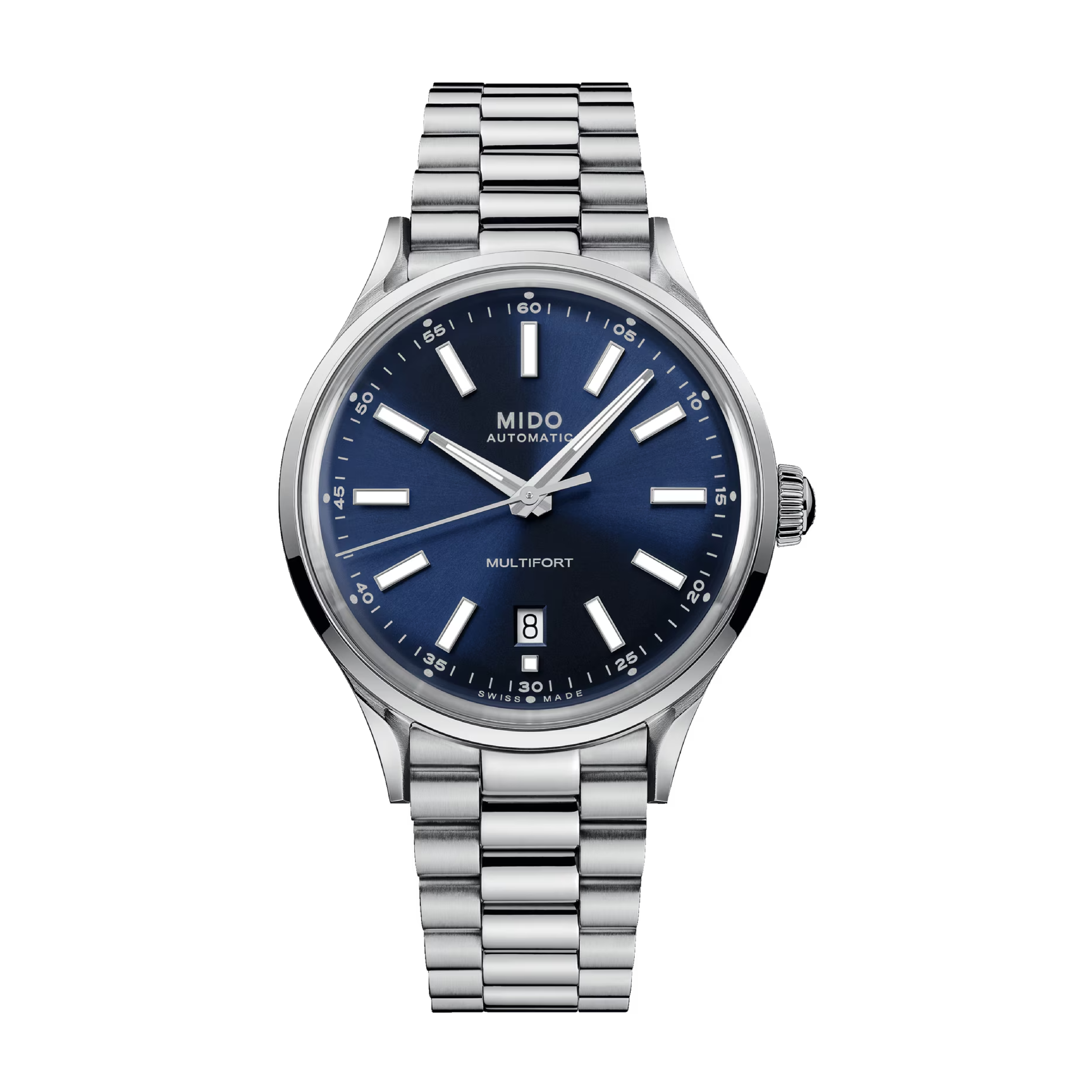 Multifort Patrimony with Blue Dial Stainless Steel Strap - M0404071104100