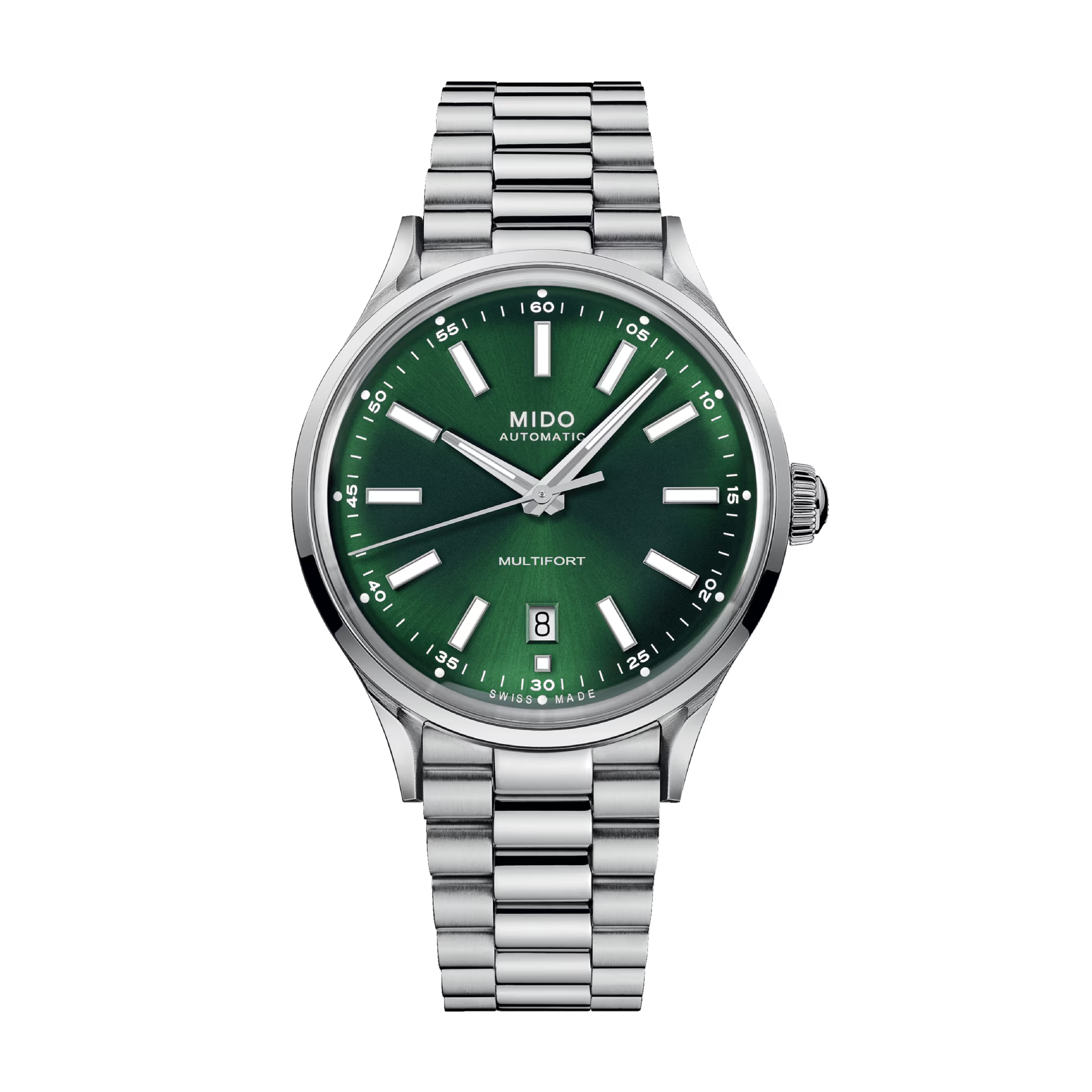 Multifort Patrimony with Green Dial Stainless Steel Strap - M0404071109100