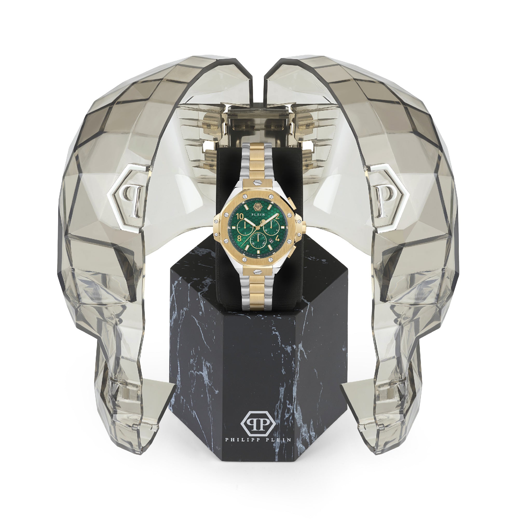 Chrono Royal with Green Dial Stainless Steel Strap - PWPRA0324