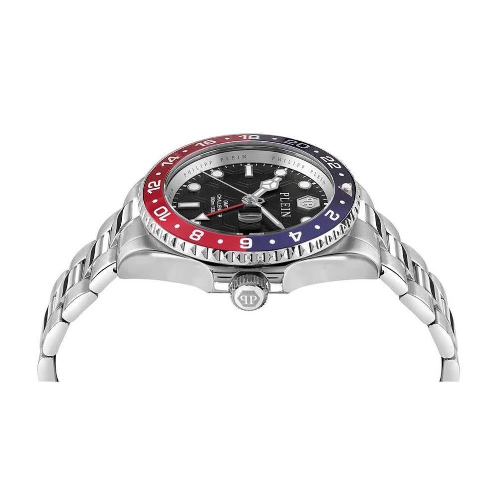 Gmt-I Challenger with Black Dial Stainless Steel Strap - PWYBA0223