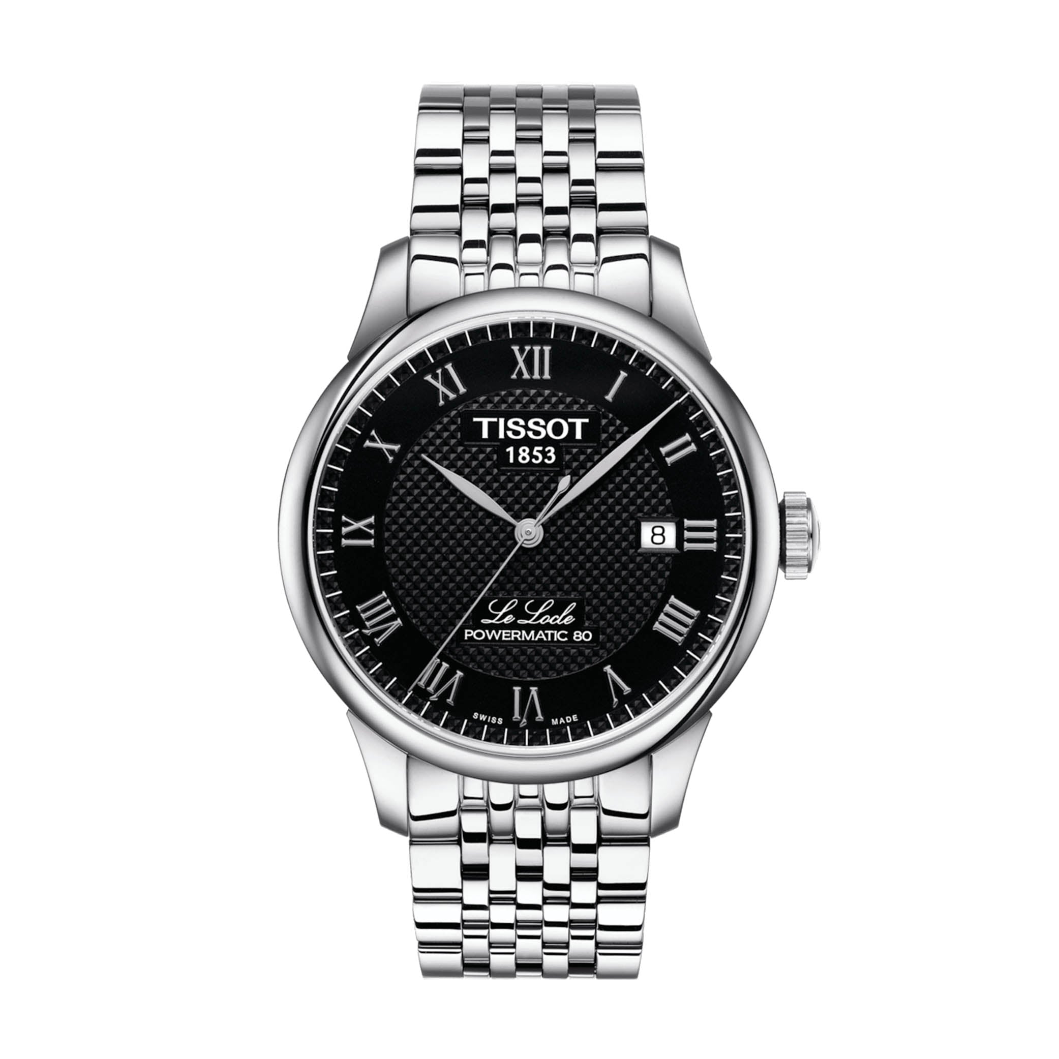 Le Locle with Black Dial Stainless Steel Strap - T0064071105300