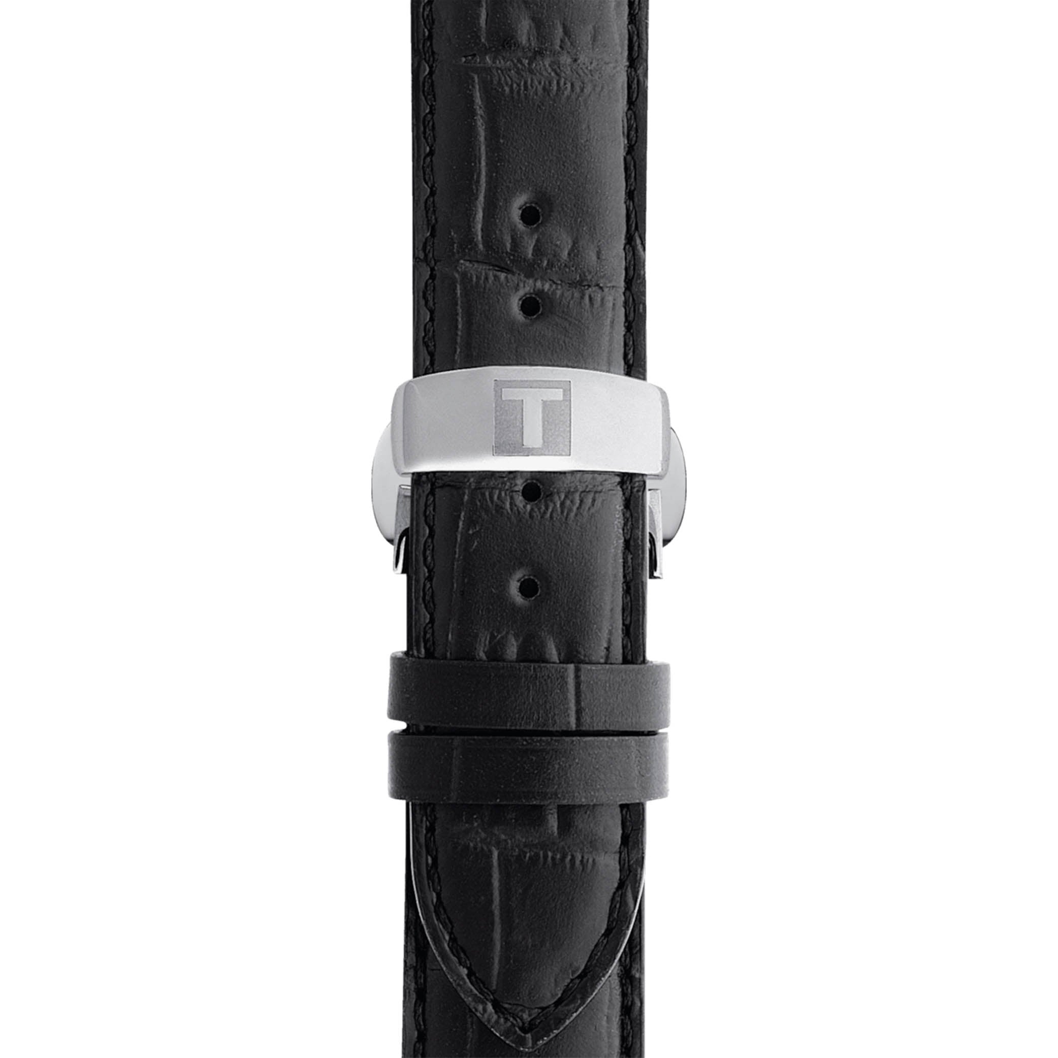 Le Locle with Silver Dial Leather Strap - T0064071603300