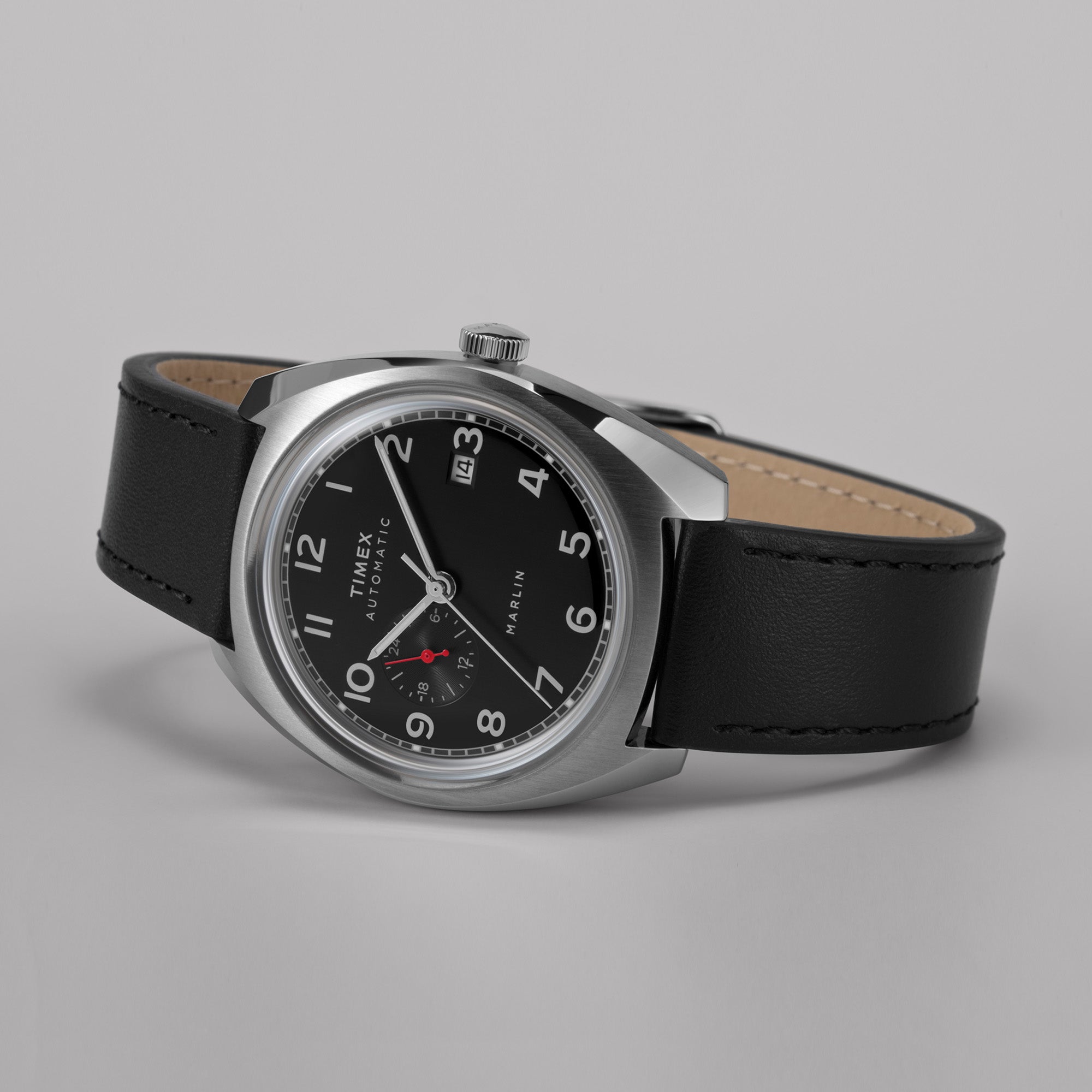 Marlin with Black Dial Leather Strap